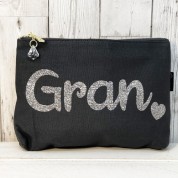 Grey Sparkle Make-Up Bag - Gran